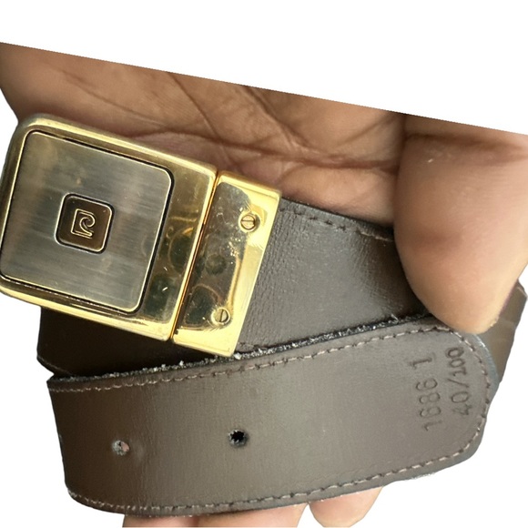 Pierre Cardin vintage reversible black/brown  buckle belt 40” - Picture 5 of 9